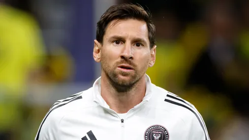 Lionel Messi prior to Game 2 of MLS Cup Playoffs vs Nashville.