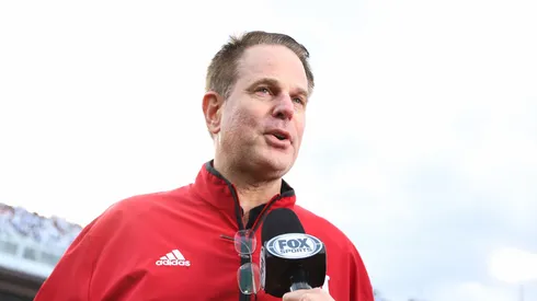 Curt Cignetti is interviewed after the game vs Penn State on November 8, 2025 in Pennsylvania.