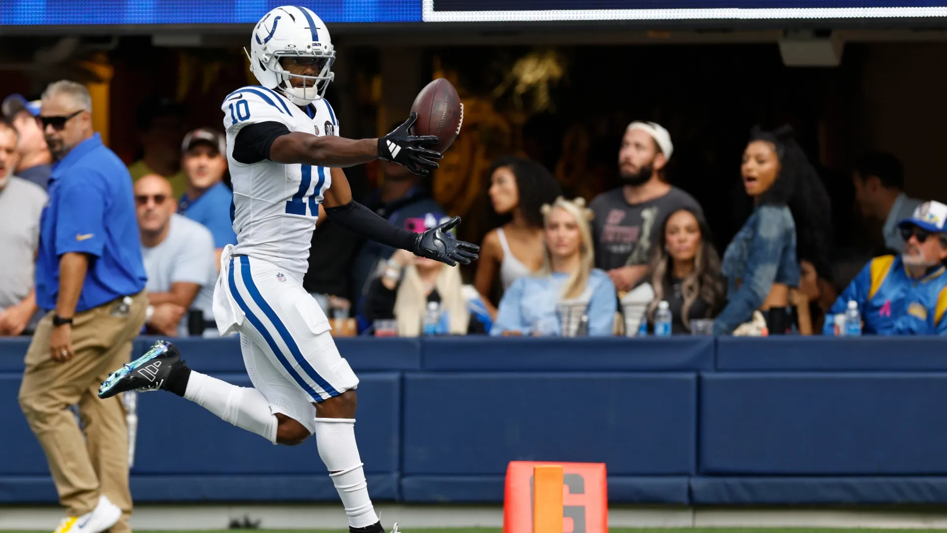 Adonai Mitchell #10 of the Indianapolis Colts