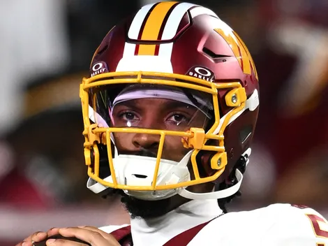 Why is Jayden Daniels not playing today for Commanders vs Lions in Week 10 of 2025 NFL season?