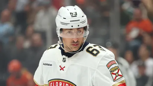 Brad Marchand at Honda Center on November 04, 2025 in Anaheim, California.