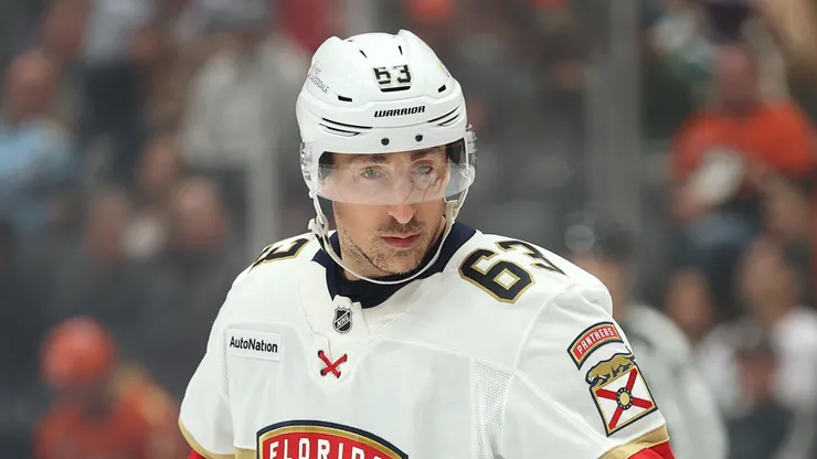 Brad Marchand at Honda Center on November 04, 2025 in Anaheim, California.