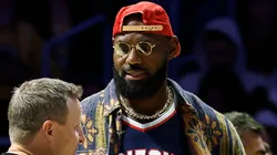 LeBron James #23 of the Los Angeles Lakers during a game against the Minnesota Timberwolves.