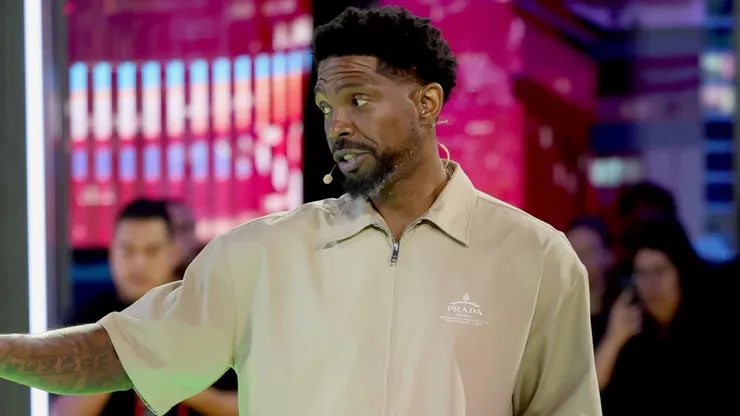 Udonis Haslem speaks.