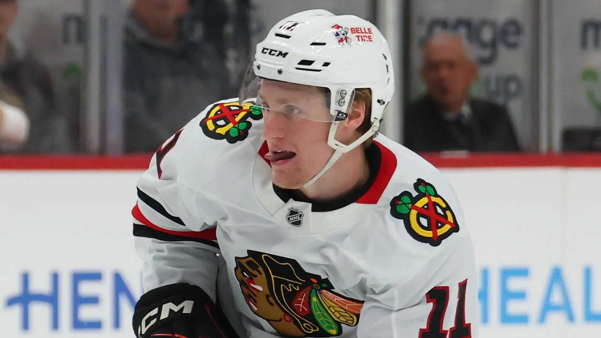 Oliver Moore of the Chicago Blackhawks