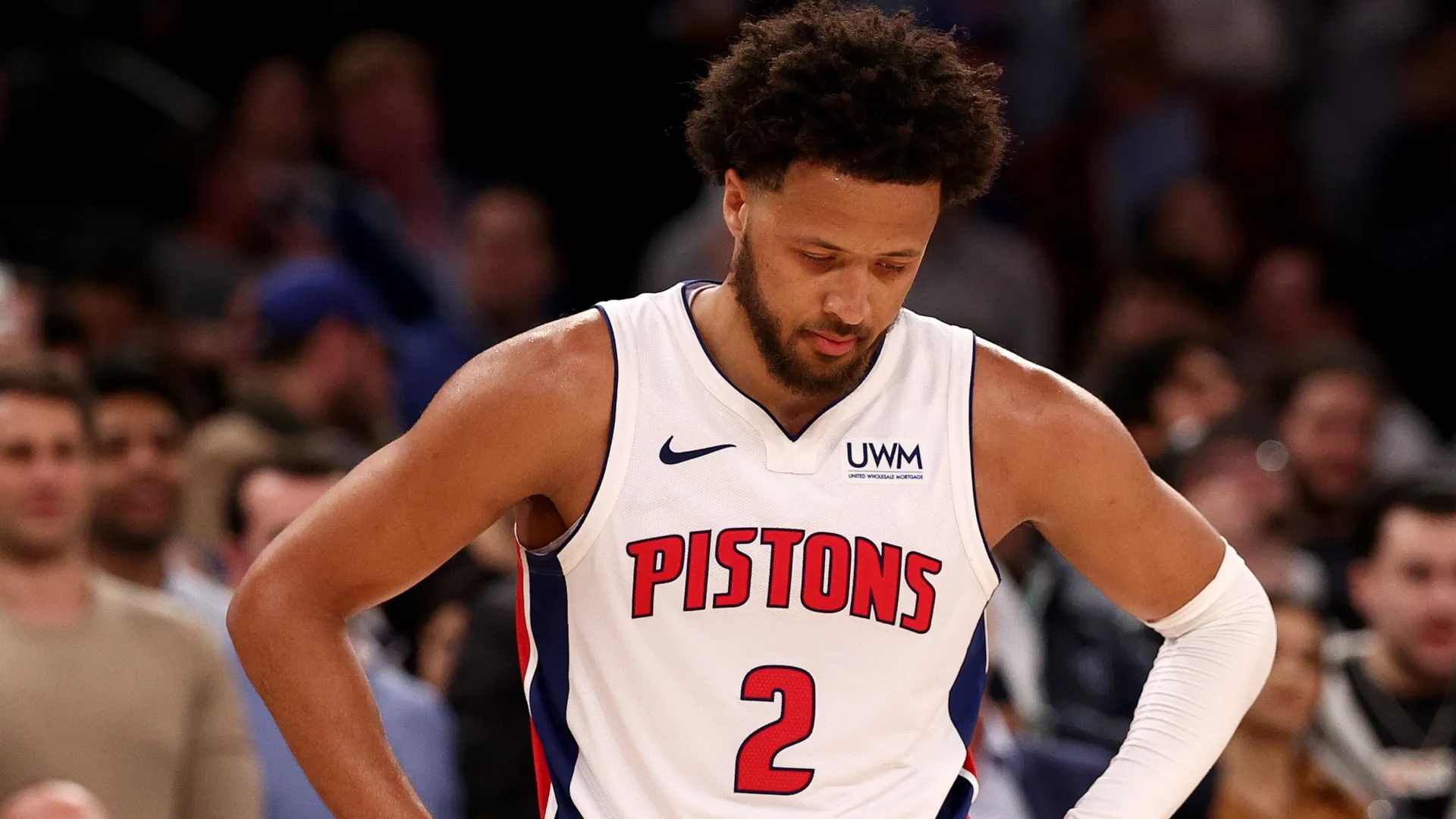 Cade Cunningham #2 of the Detroit Pistons in 2024. (Source: Elsa/Getty Images)