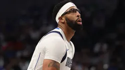 Anthony Davis #3 of the Dallas Mavericks takes a shot.