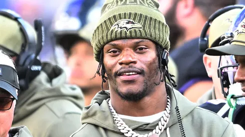 Lamar Jackson #8 of the Baltimore Ravens.