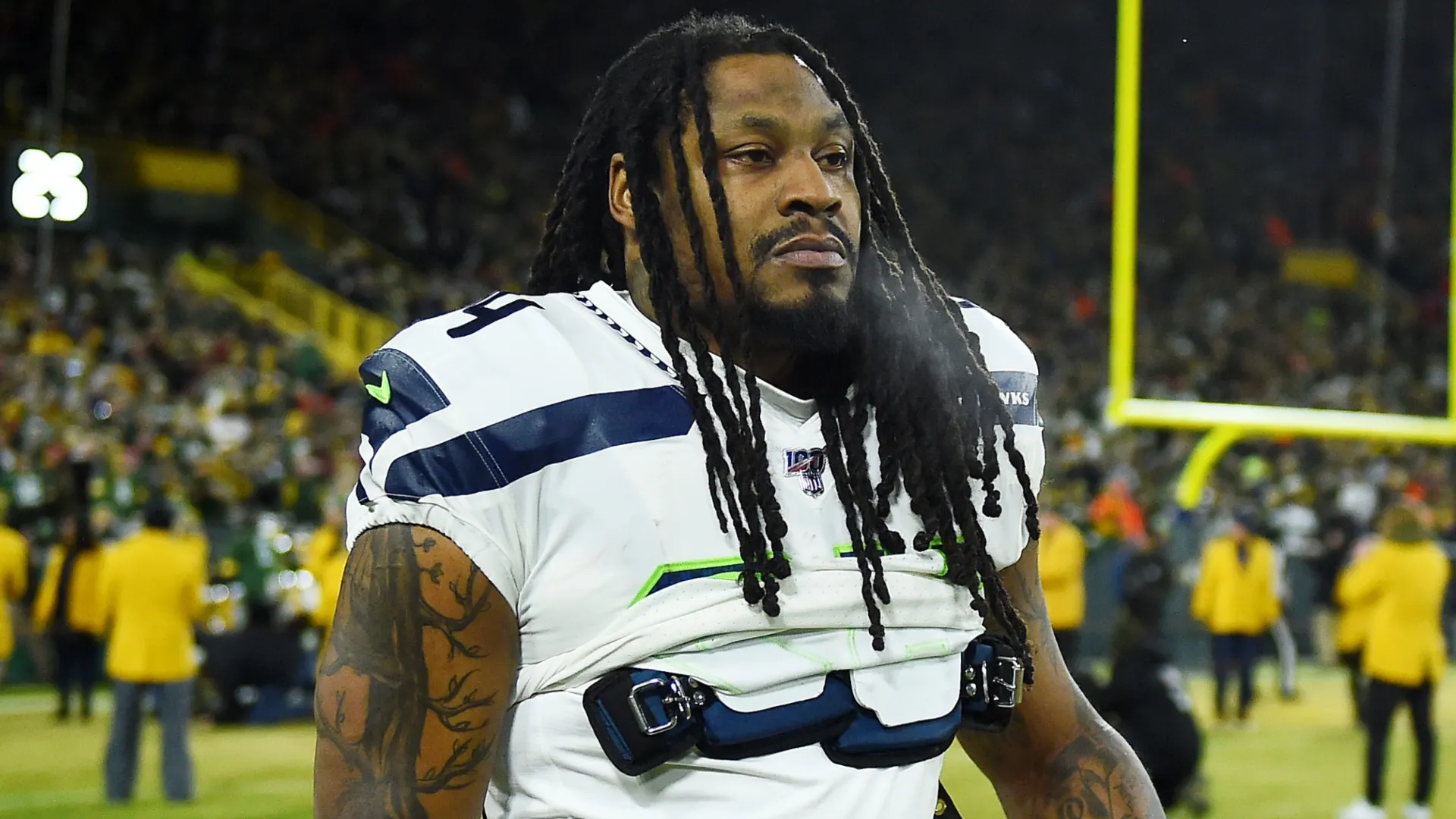 Marshawn Lynch (Source: Stacy Revere/Getty Images)