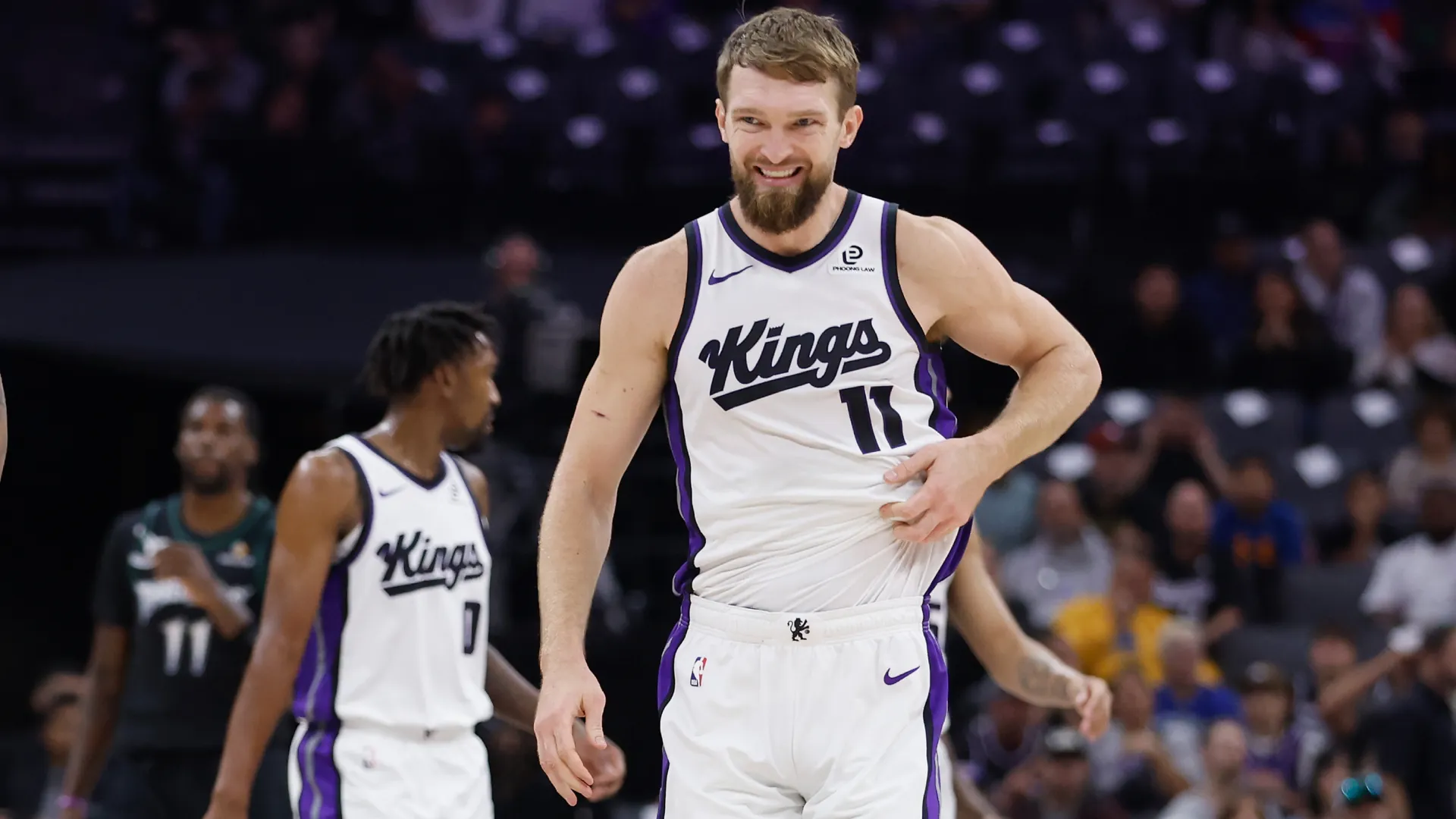 Sabonis deals with rib pain during the contest against the Timberwolves. (Getty Images)