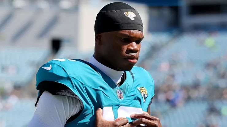 Travis Hunter #12 of the Jacksonville Jaguars.