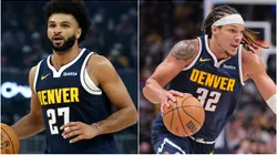 Jamal Murray and Aaron Gordon of the Denver Nuggets.