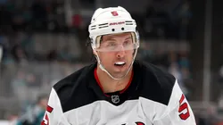 Brenden Dillon during a Devils game against the Sharks.