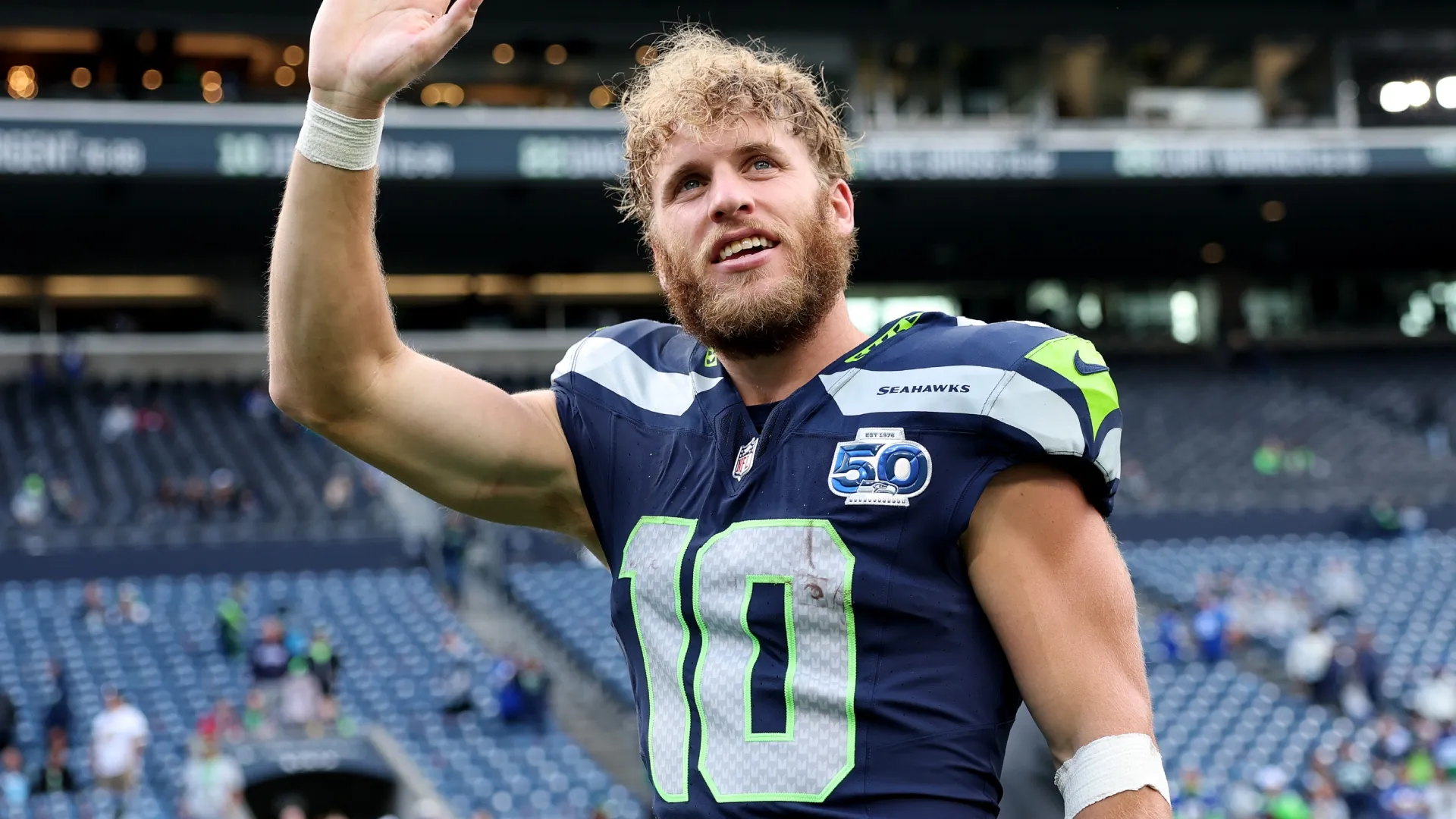 Cooper Kupp #10 of the Seattle Seahawks