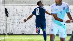 Bancy Hernandez celebrates a goal against Honduras.