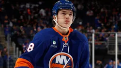 Matthew Schaefer #48 of the New York Islanders in action.