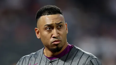 Edwin Díaz walks to the dugout on September 13, 2025 in New York City.