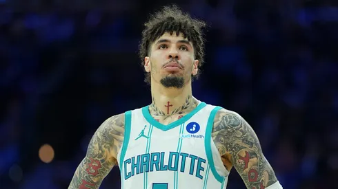 LaMelo Ball during an NBA game with the Hornets.