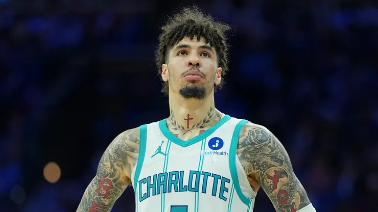 LaMelo Ball during an NBA game with the Hornets.