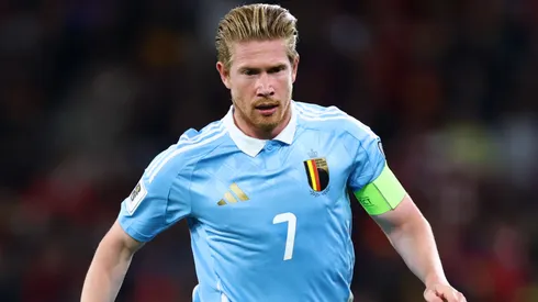 Kevin De Bruyne of Belgium runs during the FIFA World Cup 2026 qualifier match.