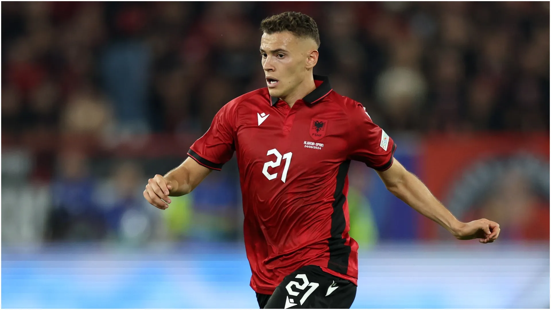 Kristjan Asllani of Albania – Kevin C. Cox/Getty Images