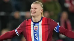 Erling Haaland of Norway celebrates victory.