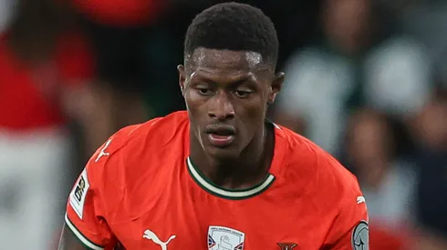 Nuno Mendes of Portugal during a FIFA World Cup 2026 qualifier match.