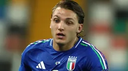 Mateo Retegui of Italy looks on during a FIFA World Cup 2026 qualifier match.