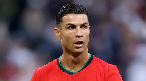 Cristiano Ronaldo in action with Portugal.