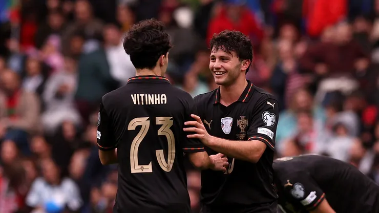 Joao Neves and Vitinha of Portugal.