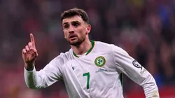 Troy Parrott of Republic of Ireland on November 16, 2025 in Budapest, Hungary.