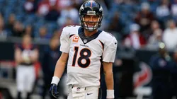 Peyton Manning #18 of the Denver Broncos in 2013.