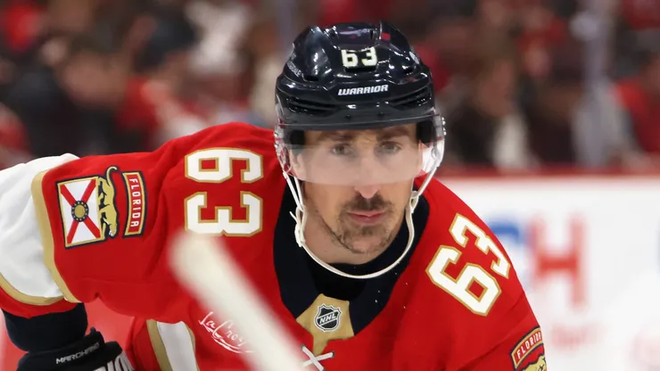 Brad Marchand at Amerant Bank Arena on November 13, 2025 in Sunrise, Florida.