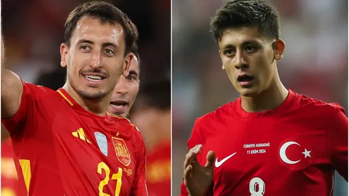 Mikel Oyarzabal of Spain and Arda Guler of Turkey.