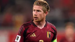 Kevin De Bruyne of Belgium looks on during the FIFA World Cup 2026 Qualifier match.