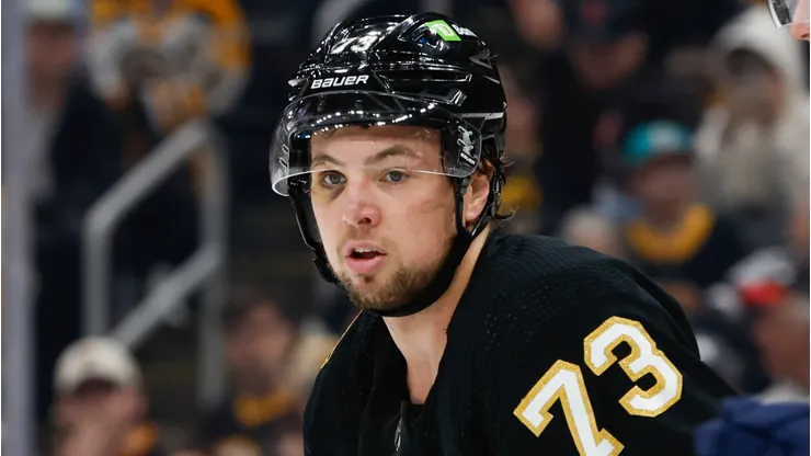 Charlie McAvoy at the TD Garden on May 12, 2024 in Boston, Massachusetts.