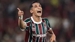Kevin Serna celebrates a goal for Fluminense.
