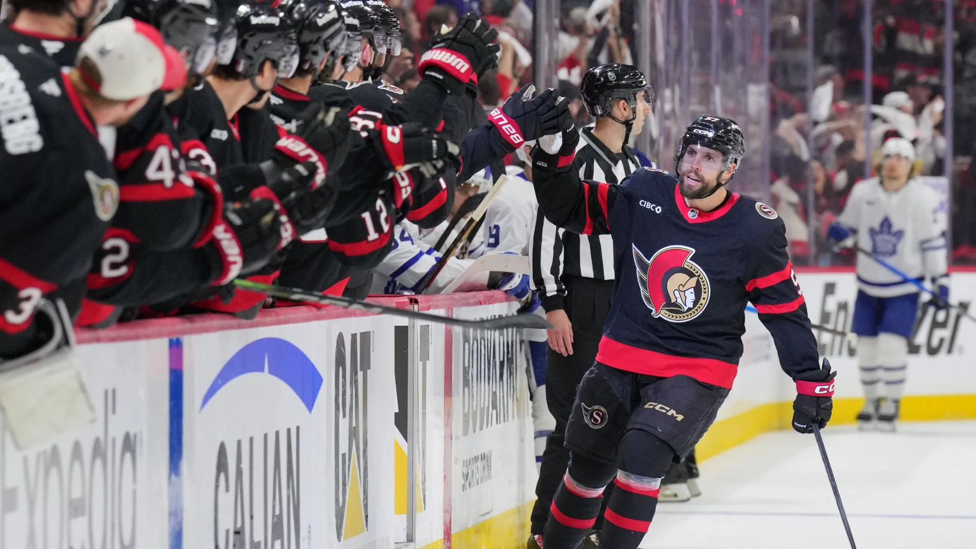 David Perron #57 of the Ottawa Senators in 2025. (Source: Chris Tanouye/Getty Images)