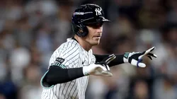 Cody Bellinger #35 of the New York Yankees reacts.