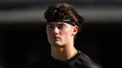 Beau Pribula at Faurot Field at Memorial Stadium on August 28, 2025 in Columbia, Missouri.
