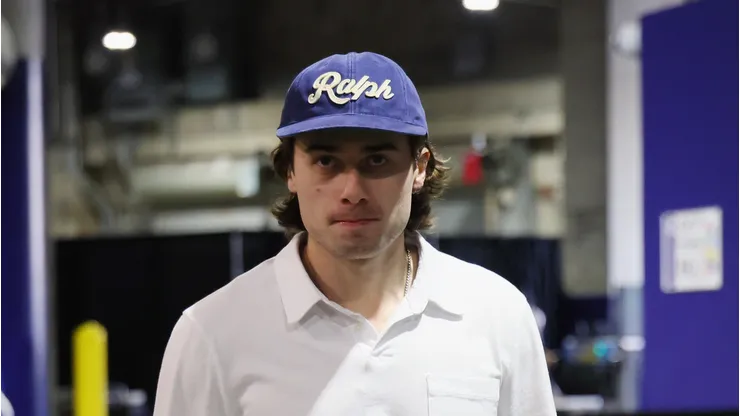 Quinn Hughes at Benchmark International Arena on November 16, 2025 in Tampa, Florida.