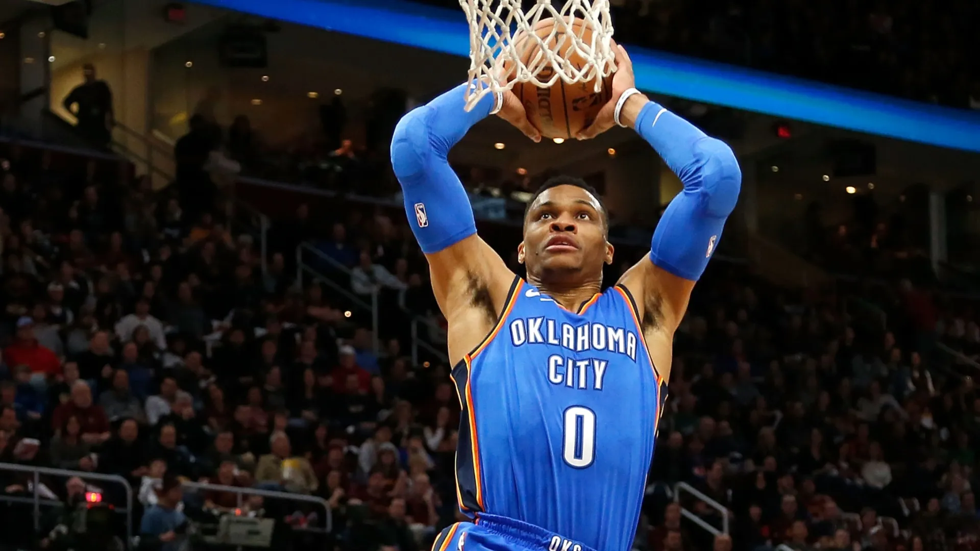 Russell Westbrook #0 of the Oklahoma City Thunder. (Source: Kirk Irwin/Getty Images)