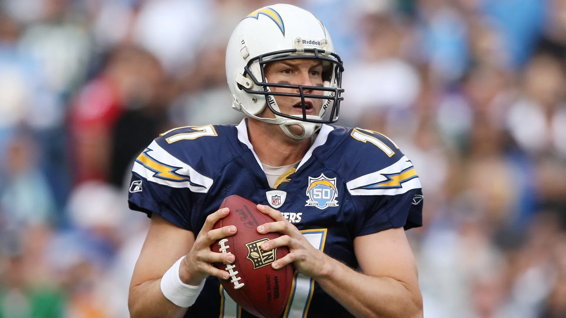 Philip Rivers #17 of the San Diego Chargers in 2010. (Source: Donald Miralle/Getty Images)