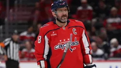 Alex Ovechkin #8 of the Washington Capitals skates during an NHL game.