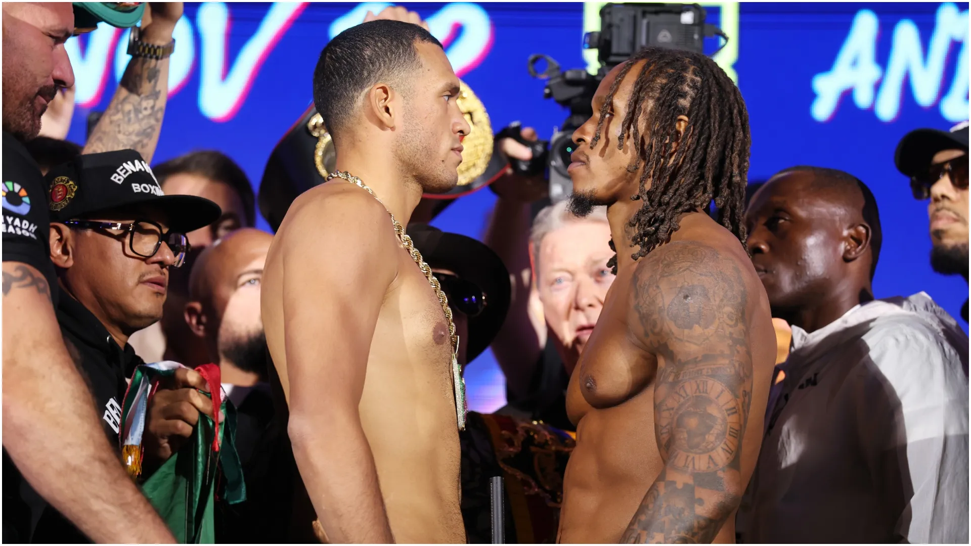 David Benavidez and Anthony Yarde face off – Richard Pelham/Getty Images