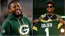 Josh Jacobs left Matthew Golden right.