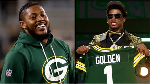 Josh Jacobs left Matthew Golden right.