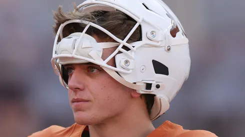 Arch Manning at Darrell K Royal-Texas Memorial Stadium on November 22, 2025 in Austin, Texas.