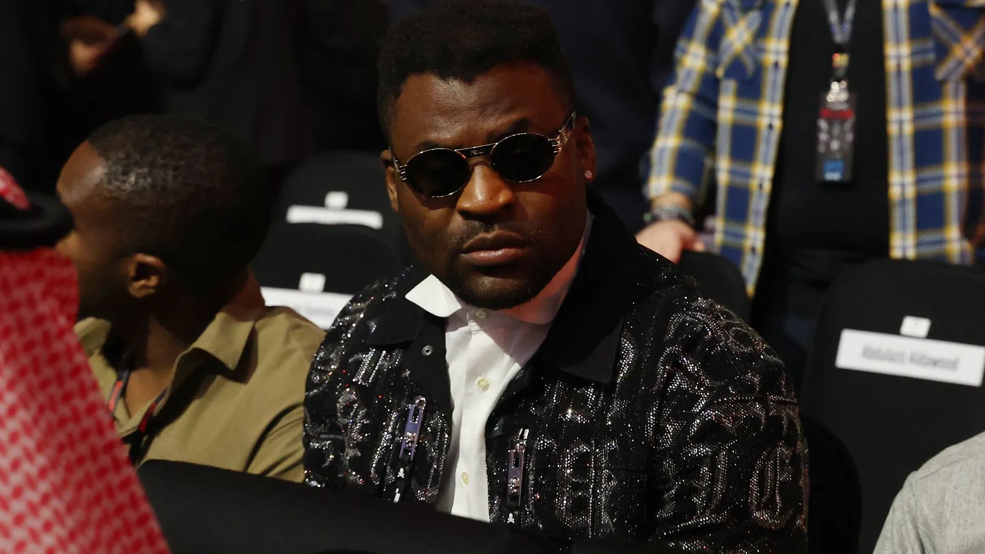 Mixed martial arts fighter Francis Ngannou is seen in attendance ahead of the WBO Inter-Continental. Richard Pelham/Getty Images
