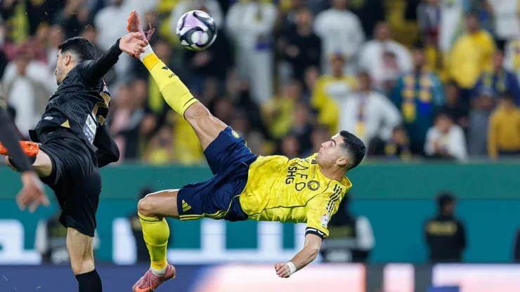 Cristiano Ronaldo of team Al-Nassr FC scores.